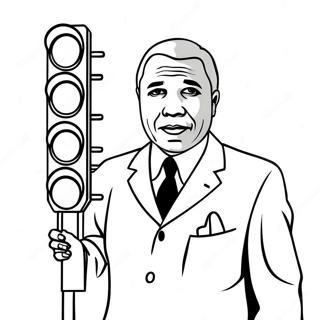 Garrett Morgan With Traffic Light Coloring Page 39103-31420