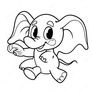 Dumbo Flying High Coloring Page 3911-3218