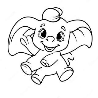 Dumbo Flying High Coloring Page 3911-3220