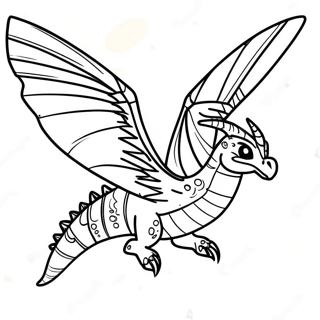 Majestic Sandwing Dragon Flying Coloring Page 39133-31438