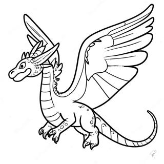 Majestic Sandwing Dragon Flying Coloring Page 39133-31439