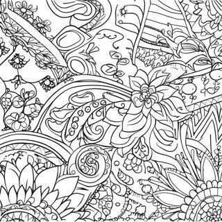 Cozy Blanket With Patterns Coloring Page 39163-31464