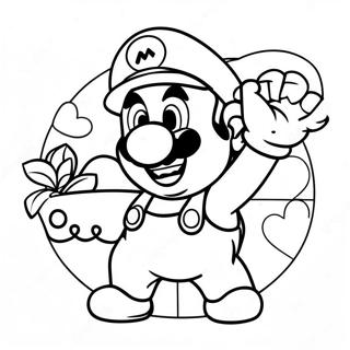 Mario Valentine S Day Coloring Page 39192-31482