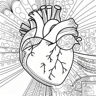 Detailed Heart Anatomy Coloring Page 3921-3232