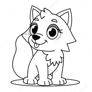 Kawaii Cute Wolf Coloring Pages