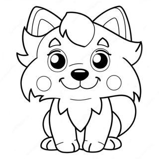 Kawaii Cute Wolf Coloring Page 39222-31508