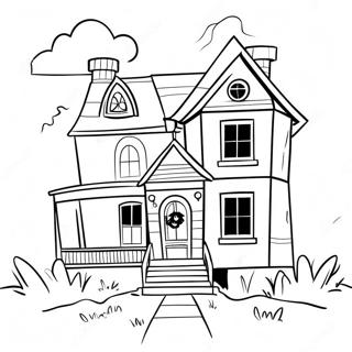 Annabelle Haunted House Coloring Page 39243-31526