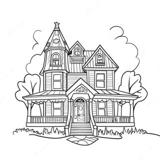 Annabelle Haunted House Coloring Page 39243-31528