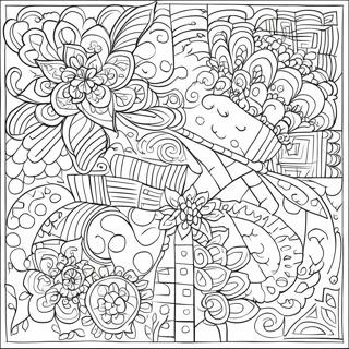 Square Coloring Page With Fun Patterns 39252-31536