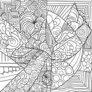 Colorful Geometric Shapes Square Coloring Page 39253-31530