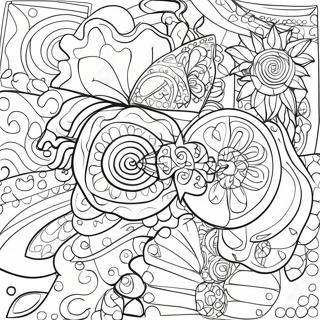 Colorful Geometric Shapes Square Coloring Page 39253-31532