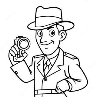 Inspector Gadget With His Gadget Arm Coloring Page 39263-31541