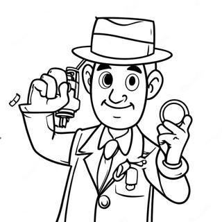 Inspector Gadget With His Gadget Arm Coloring Page 39263-31543