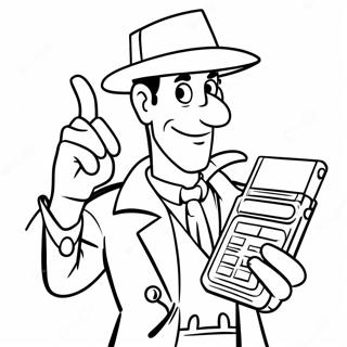 Inspector Gadget With His Gadget Arm Coloring Page 39263-31544