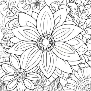 Hard Flower Coloring Pages