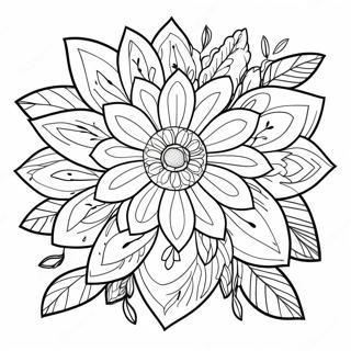 Hard Flower Coloring Page 39292-31560