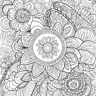 Intricate Flower Mandala Coloring Page 39293-31566