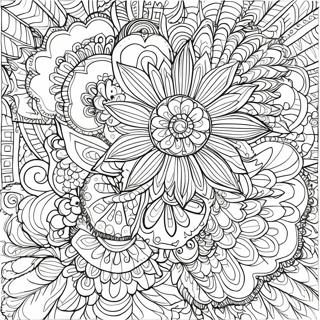 Intricate Flower Mandala Coloring Page 39293-31567