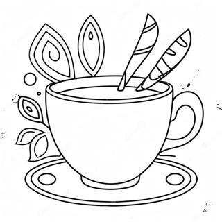 Teacup Coloring Pages