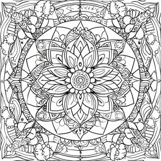 Intricate Sacred Geometry Patterns Coloring Page 39323-31585