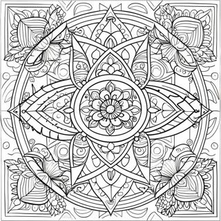 Intricate Sacred Geometry Patterns Coloring Page 39323-31588