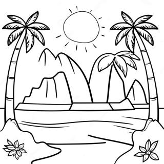 Tiki Island Paradise Coloring Page 39342-31603