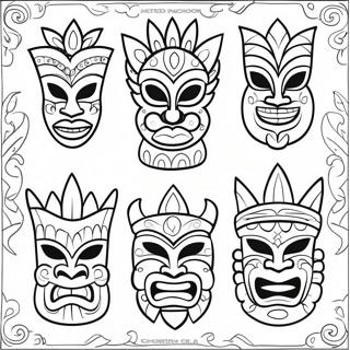 Tiki Coloring Pages