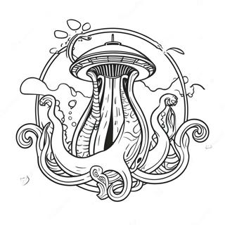 Seattle Kraken Logo Coloring Page 39352-31608