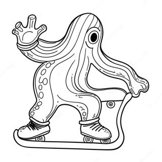 Seattle Kraken Player Skating Coloring Page 39353-31609