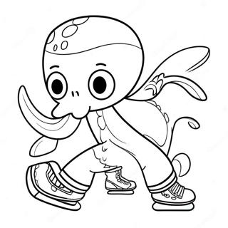 Seattle Kraken Player Skating Coloring Page 39353-31610