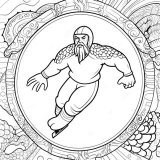 Seattle Kraken Player Skating Coloring Page 39353-31611