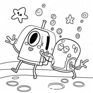 Spongebob And Patrick Jellyfishing Adventure Coloring Page 39373-31626