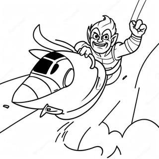 Green Goblin Flying On Glider Coloring Page 39423-31665