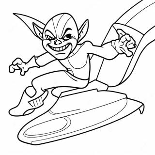 Green Goblin Flying On Glider Coloring Page 39423-31666