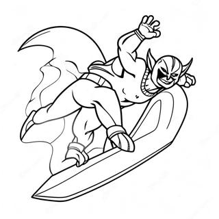 Green Goblin Flying On Glider Coloring Page 39423-31668