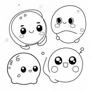 Cute Bubble Characters Coloring Page 3942-3247