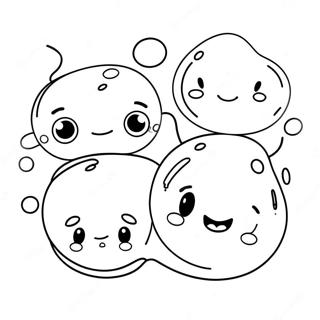 Cute Bubble Characters Coloring Page 3942-3248