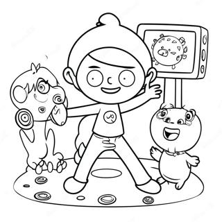 Funny Big Brother Playing With Toys Coloring Page 39443-31678