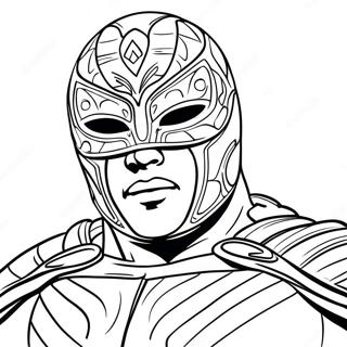 Dominik Mysterio Masked Superstar Coloring Page 39463-31694