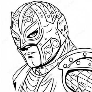 Dominik Mysterio Masked Superstar Coloring Page 39463-31695