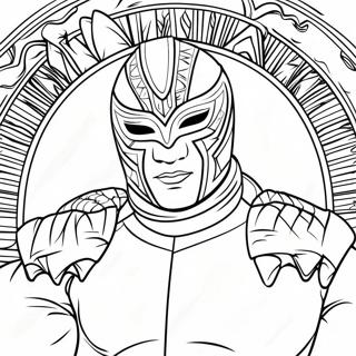 Dominik Mysterio Masked Superstar Coloring Page 39463-31696