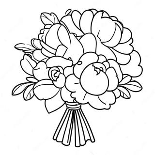 Elegant Peony Bouquet Coloring Page 39473-31706