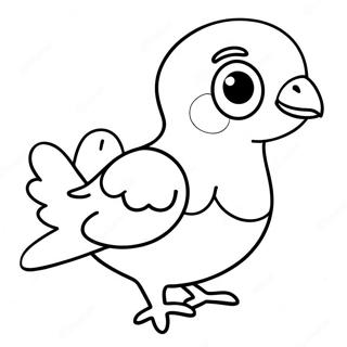 Cute Cartoon Pigeon Coloring Page 39483-31715