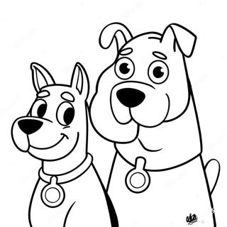 Chill Scooby Doo And Shaggy Coloring Page 39493-31721