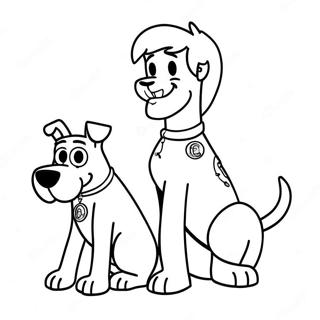 Chill Scooby Doo And Shaggy Coloring Page 39493-31723