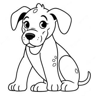 Playful Great Dane Puppy Coloring Page 39513-31737