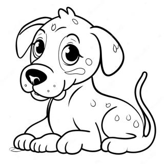 Playful Great Dane Puppy Coloring Page 39513-31740