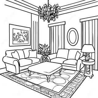 Interior Living Room Coloring Page 39542-31758