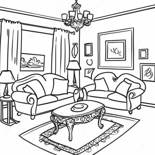 Interior Living Room Coloring Page 39542-31760