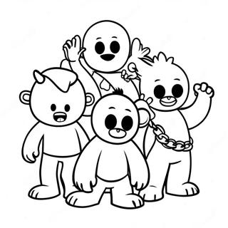 Gang Beasts Colorful Characters Coloring Page 39562-31779